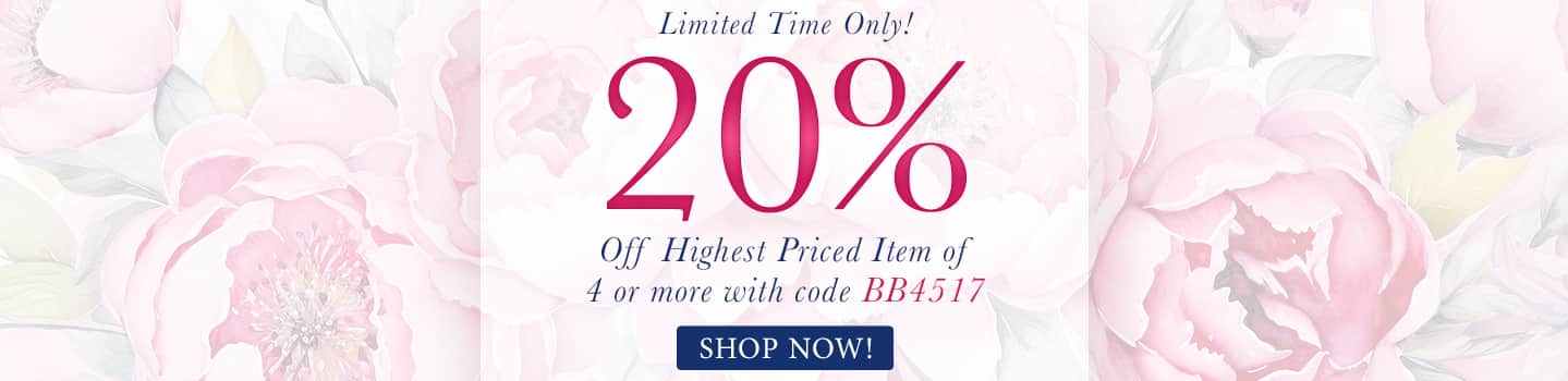20% Off Highest Priced Item With 4+ Items Code BB4517