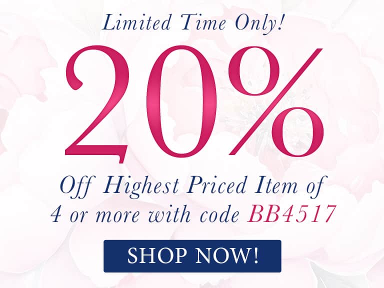 20% Off Highest Priced Item With 4+ Items Code BB4517