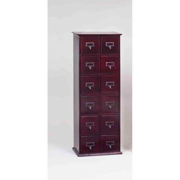 Library CD Storage Cabinet: 12-Drawer