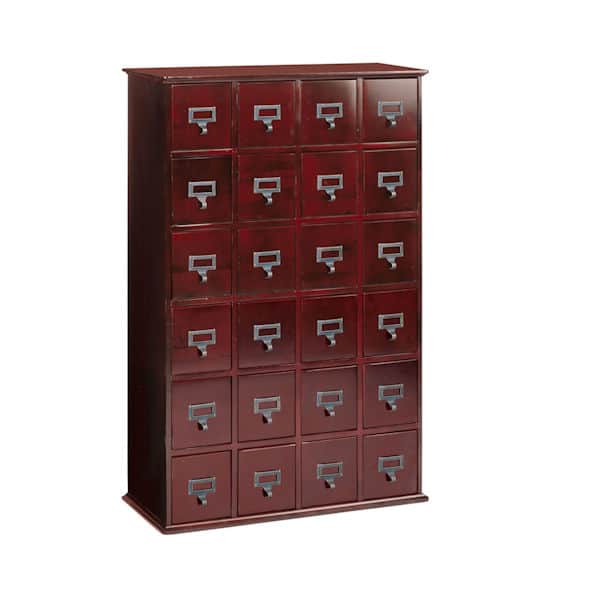 Library CD Storage Cabinet: 24-Drawer