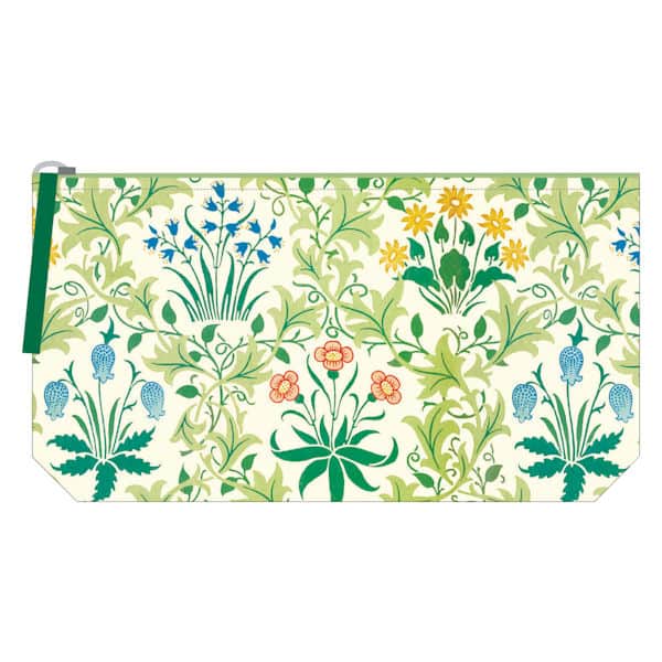 William Morris Embroidered Pouch: Celandine