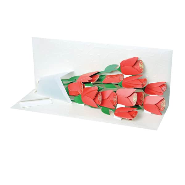Rose Bouquet Pop-Up Flowers Greeting Card