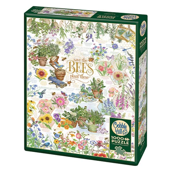"Save the Bees, Plant These" Puzzle
