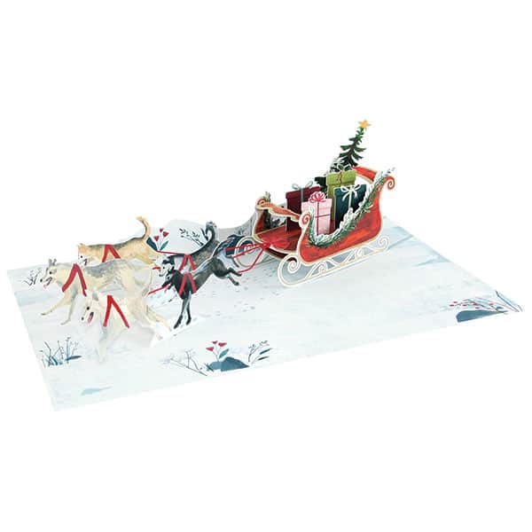 Sled Dogs Pop-Up Card