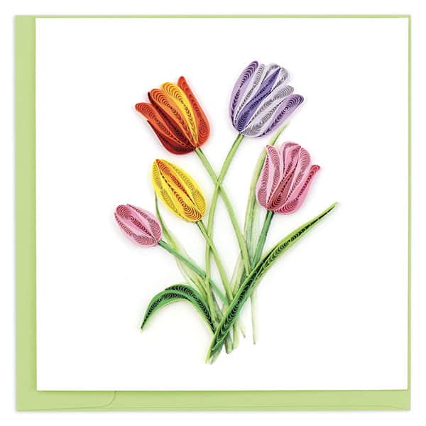 Quilled Tulips Easter Card