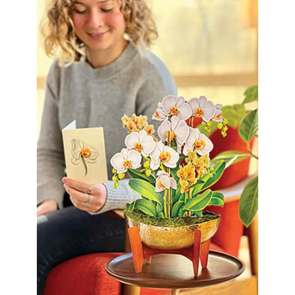 Serenity Orchid Pop-Up Bouquet Card