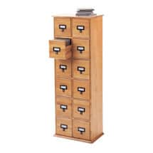 Library CD Storage Cabinet: 12-Drawer