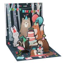 Alternate image Nocturnal Birthday Party Light-Up Pop-Up Greeting Card