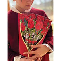 Alternate image Red Roses Pop-Up Bouquet Card