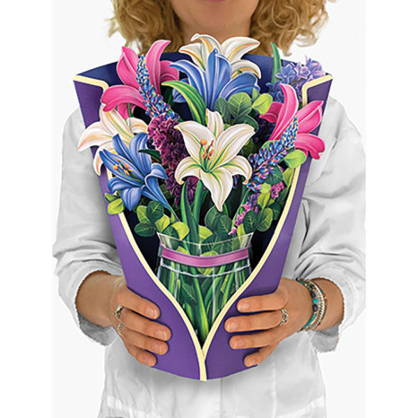 Lilies & Lupines Pop-up Bouquet Card