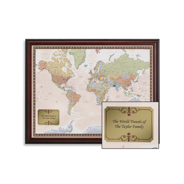 Product image for Personalized World Traveler Map