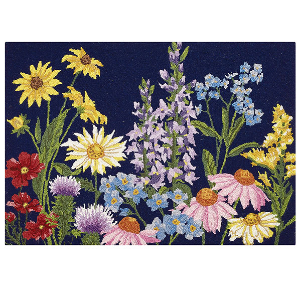Product image for Hand-Hooked Wildflowers Rug