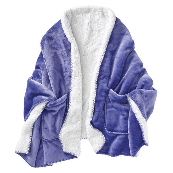 Product image for Wearable Fleece Throw - Twilight Blue