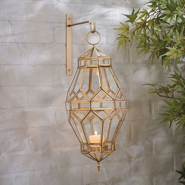 Product image for Moroccan Hanging Lantern Sconce