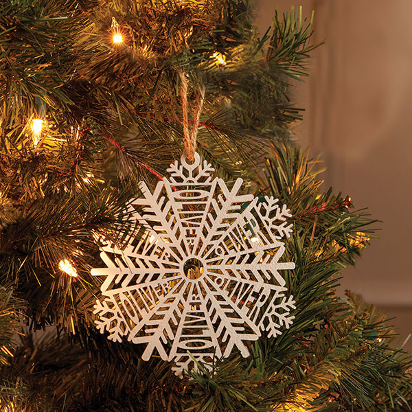 Product image for Personalized Wood Snowflake Ornament
