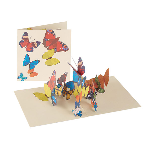 Product image for Colorful Butterflies Pop-up Cards - Set of 3