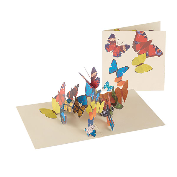 Product image for Colorful Butterflies Pop-up Cards - Set of 3