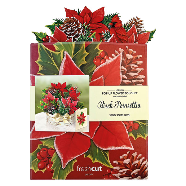 Product image for Birch Poinsettia Pop-Up Card