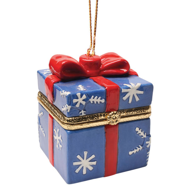 Product image for Porcelain Surprise Ornament - Snowflake Blue Box