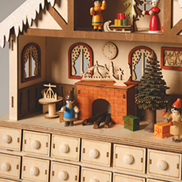Product image for Lighted Santa's Workshop Wooden Advent Calendar