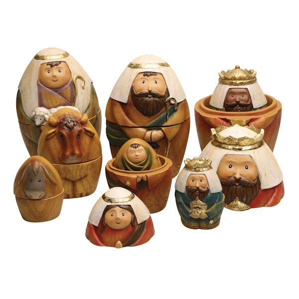 Product image for Nativity Scene Nesting Dolls Set