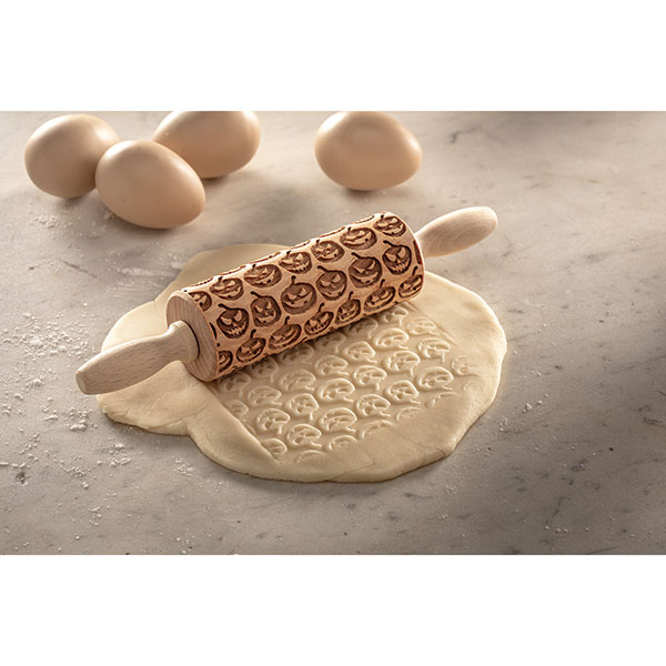 Product image for Jack-o'-Lanterns Embossed Rolling Pin