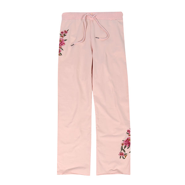 Product image for Women's Floral Embroidered Pants, French Terry