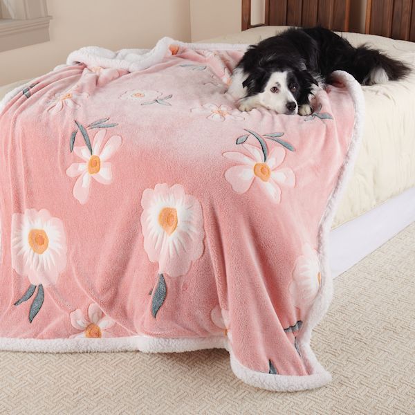 Product image for Floral Velour Blanket