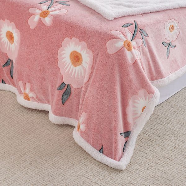 Product image for Floral Velour Blanket