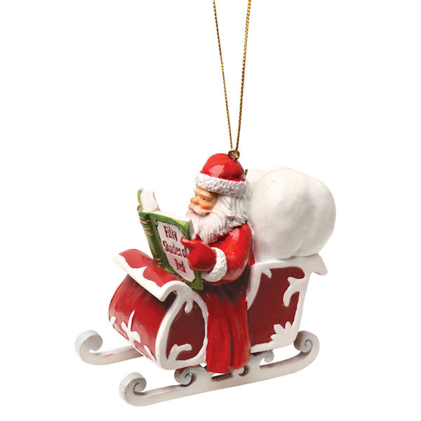 Reading Santa Ornament