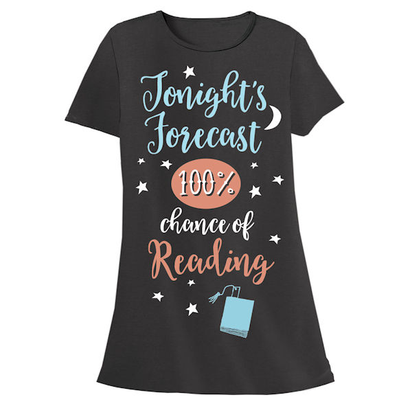 Reading Forecast 100% Night Shirt