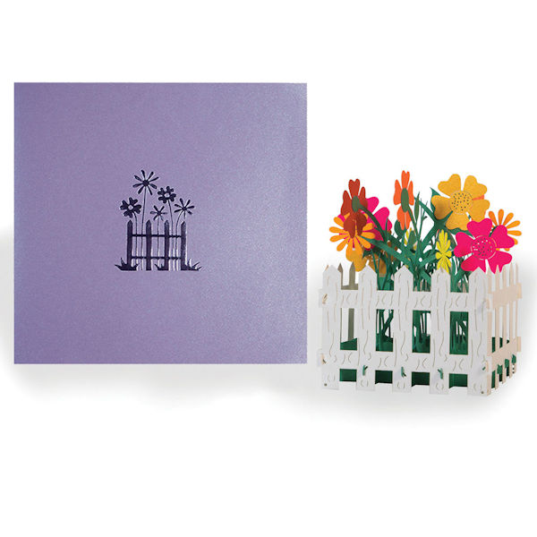 Flower Fence Pop-Up Greeting Card
