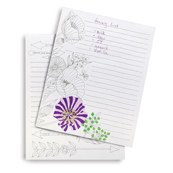 Flora and Fauna Coloring Pads - Set of two
