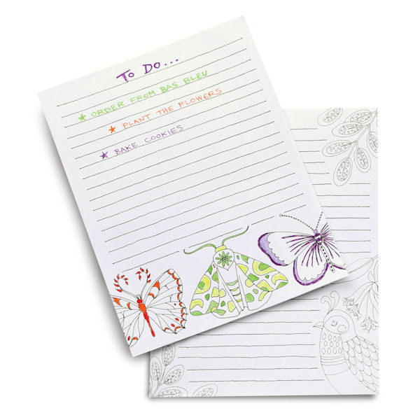 Flora and Fauna Coloring Pads - Set of two