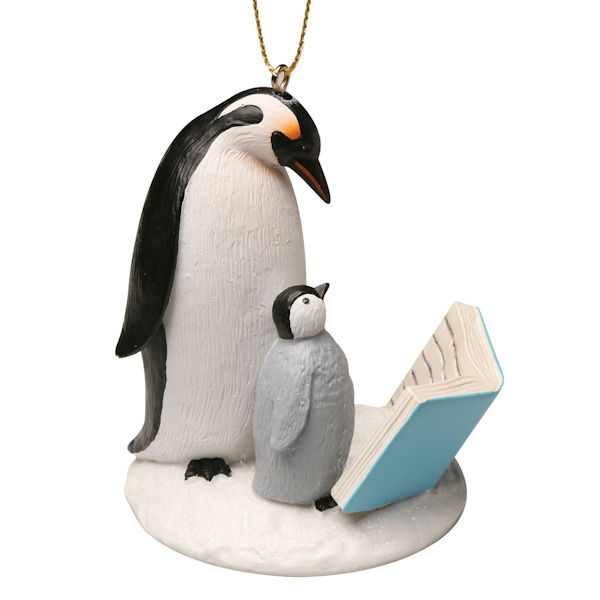Reading Penguins Ornament