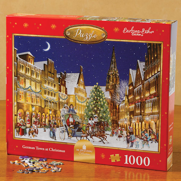 German Town at Christmas Puzzle