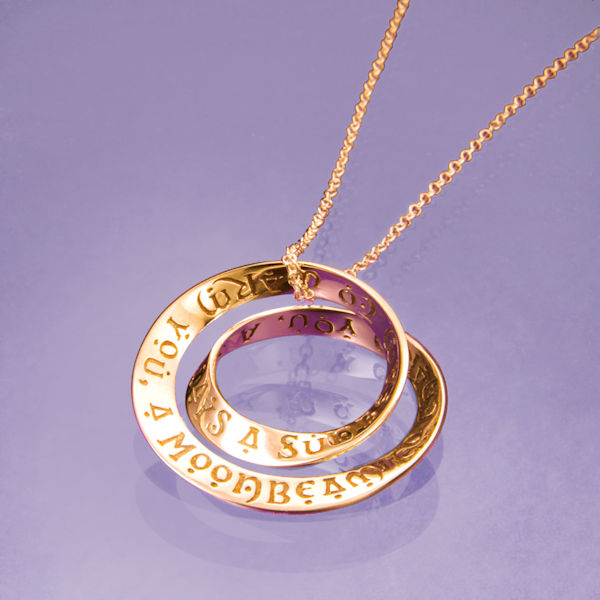 Product image for 14k-Gold Irish Blessing Double Möbius Necklace