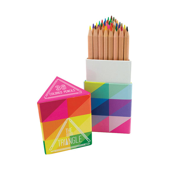 36 Colored Pencils Triangle