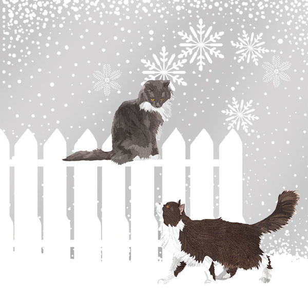Snowfall Cats Napkins - Set of 2