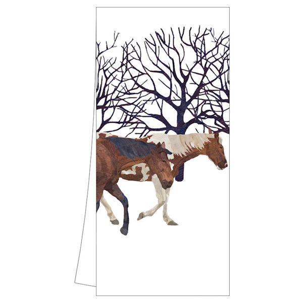Winter Wildlife Tea Towels: Winter Horses