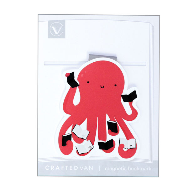 Magnetic Bookmark: Reading Octopus (set 2)