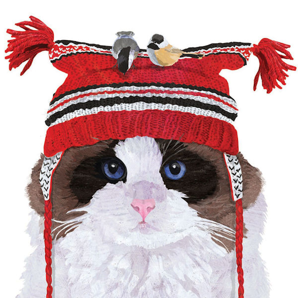 Winter Hat Cat Napkins (set 2)