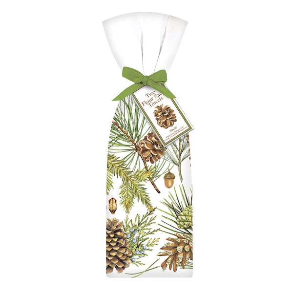 Pine Cone Tea Towels: Set of Two