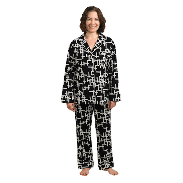 Word Play Flannel Pajamas: Plus Size