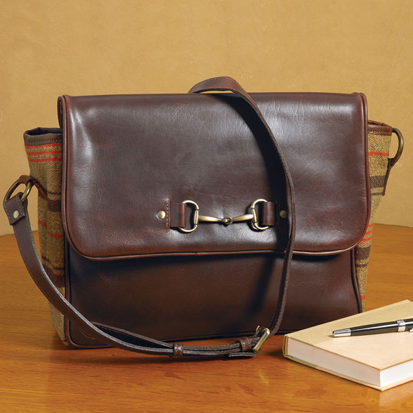 Leather and Tweed Satchel