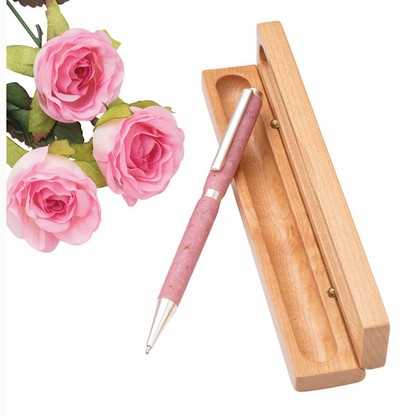 Garden Pen with Wooden Case - Rosebud