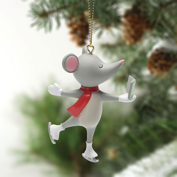 Skating Mouse Ornament
