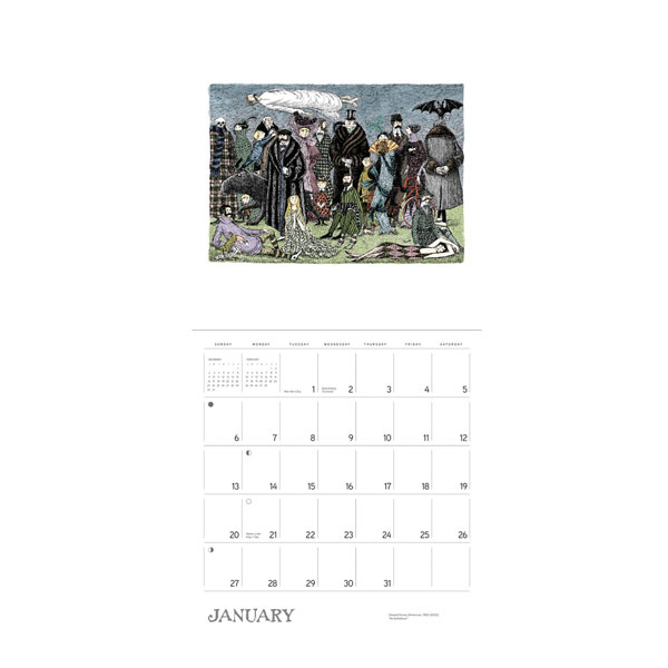 2019 Edward Gorey Wall Calendar