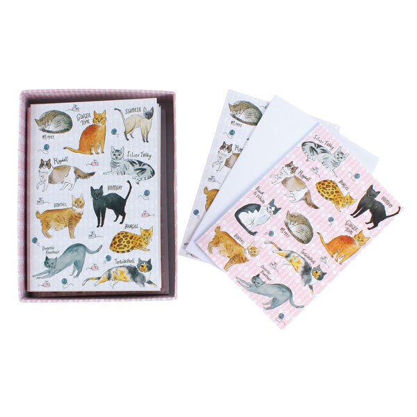 Curious Cats Pen & Note Cards