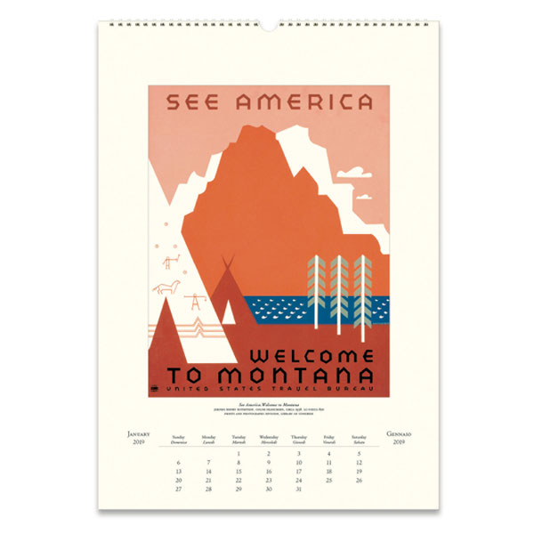2019 National Parks Vintage Posters Calendar